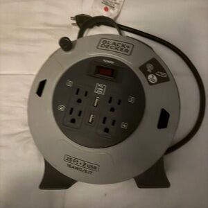 Black & Decker Black and Gray Surge Protector with USB